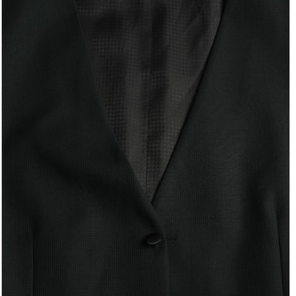 Dolce & Gabbana Black Wool Waistcoat Dress Formal Vest