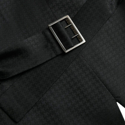 Dolce & Gabbana Black Wool Waistcoat Dress Formal Vest