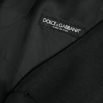 Dolce & Gabbana Black Wool Waistcoat Dress Formal Vest