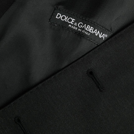 Dolce & Gabbana Black Wool Waistcoat Dress Formal Vest