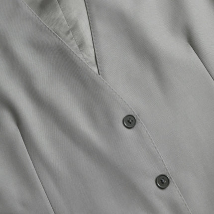 Dolce & Gabbana Light Gray Wool Formal Dress Waistcoat Vest