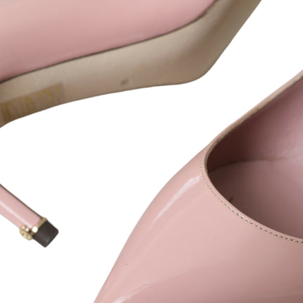 Dolce & Gabbana Light Pink Patent Leather Heels Pumps Shoes