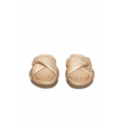 Cerruti 1881 Beige Lambskin Women Sandal