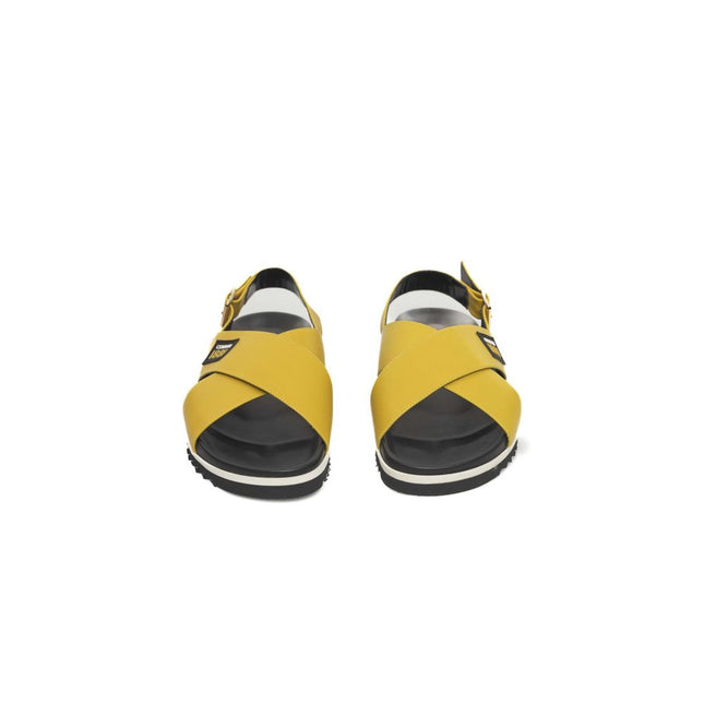 Cerruti 1881 Yellow Calfskin Women Sandal