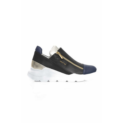 Cerruti 1881 Black Goatskin Women Sneaker