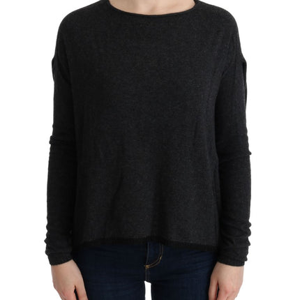 Costume National Gray Viscose Knitted Sweater