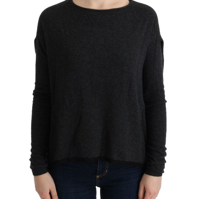 Costume National Gray Viscose Knitted Sweater