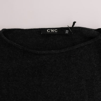 Costume National Gray Viscose Knitted Sweater