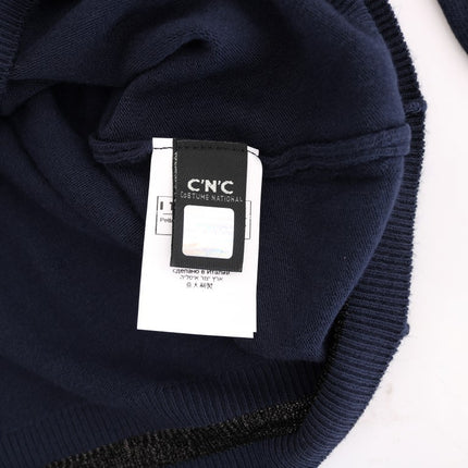 Costume National Blue V-neck Viscose Sweater