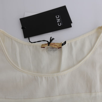 Costume National Beige Asymmetric Top Blouse