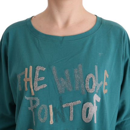 John Galliano Green Cotton Oversized Sweater