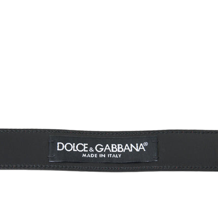 Dolce & Gabbana Red Leather Silver Metal Buckle Belt Men