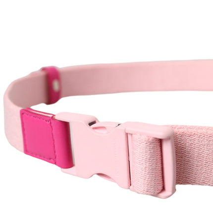 Dolce & Gabbana Pink Canvas Stretch Plastic Buckle Women Belt