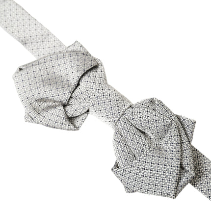 Dolce & Gabbana Gray Silk Adjustable Neck Men Bow Tie