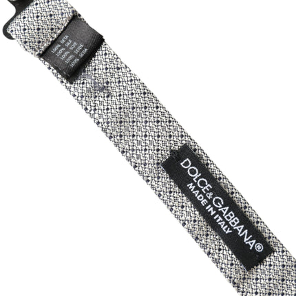 Dolce & Gabbana Gray Silk Adjustable Neck Men Bow Tie