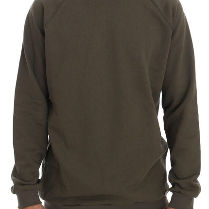 Daniele Alessandrini Green Crewneck Cotton Sweater
