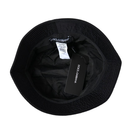 Dolce & Gabbana Black Wide Brim Cap Bucket Hat Men