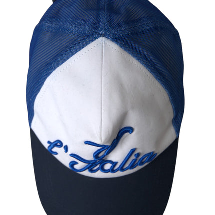Dolce & Gabbana Blue White Black Italia Mesh Baseball Hat Dolce & Gabbana