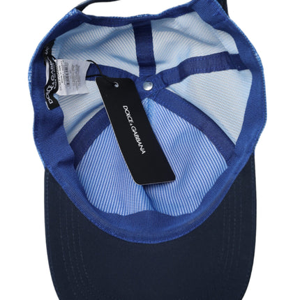 Dolce & Gabbana Blue White Black Italia Mesh Baseball Hat Dolce & Gabbana