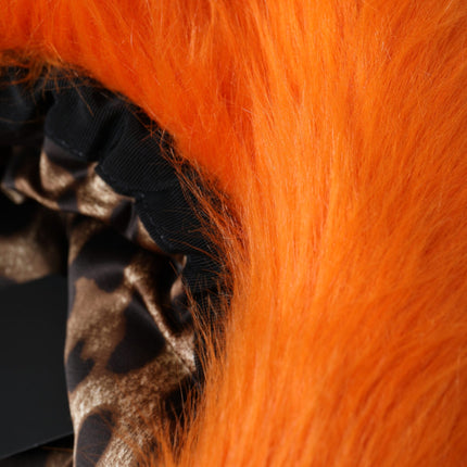Dolce & Gabbana Orange Faux Fur Polyester Fedora Hat