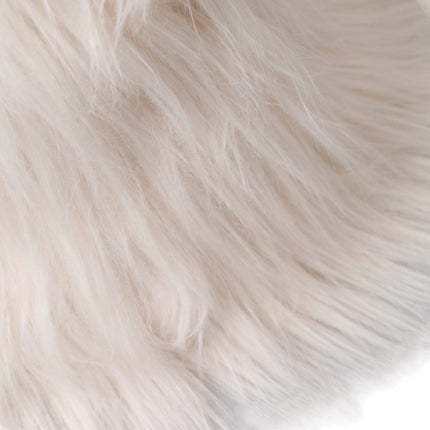 Dolce & Gabbana White Acrylic Fur Womens Bucket Hat