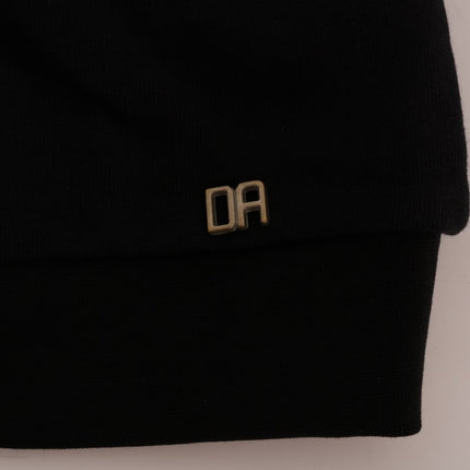 Daniele Alessandrini Black Crewneck Cotton Pullover Sweater