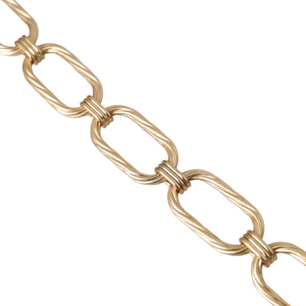 Dolce & Gabbana Gold Tone Brass Large Link Chain Jewelry Necklace