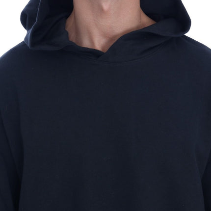 Daniele Alessandrini Black Gym Casual Hooded Cotton Sweater