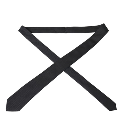 Dolce & Gabbana Black 100% Silk Adjustable Necktie Face Mask
