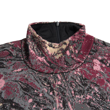 Dolce & Gabbana Multicolor Graphic Turtle Neck Men Sweater