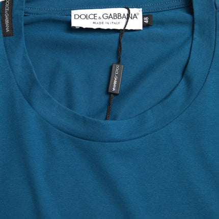 Dolce & Gabbana Blue Logo Round Neck Short Sleeves T-shirt