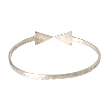 Nialaya Arrow Crystal 925 Silver Bangle Bracelet Women