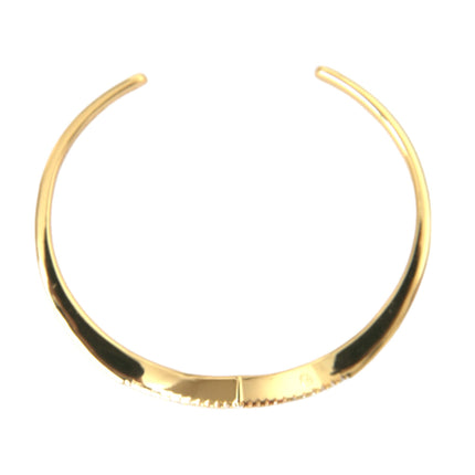Nialaya Arched Wing Cuff Skyfall Gold CZ 925 Bracelet