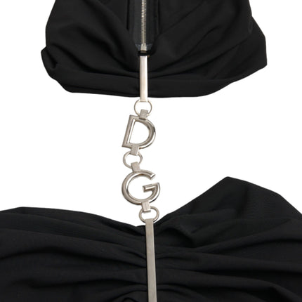 Dolce & Gabbana Black Cut Out Sleeveless Bodycon Mini Dress