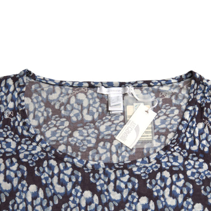 Just Cavalli Blue Floral Lace Long Sleeves Top Underwear Blouse