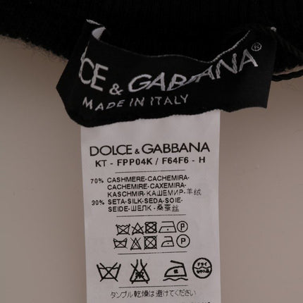 Dolce & Gabbana Black Cashmere Silk Stretch Tights Stockings