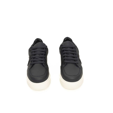 Cerruti 1881 Blue Cowhide Men Sneaker