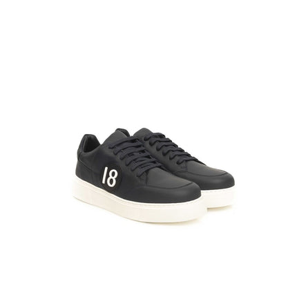 Cerruti 1881 Blue Cowhide Men Sneaker