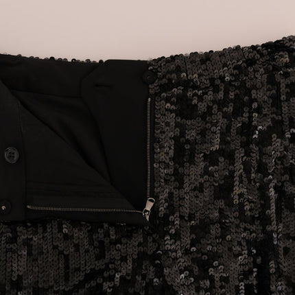 Dolce & Gabbana Black Sequined Fashion Shorts