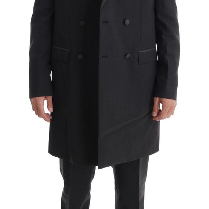 Dolce & Gabbana Gray Wool Stretch 3 Piece Two Button Suit