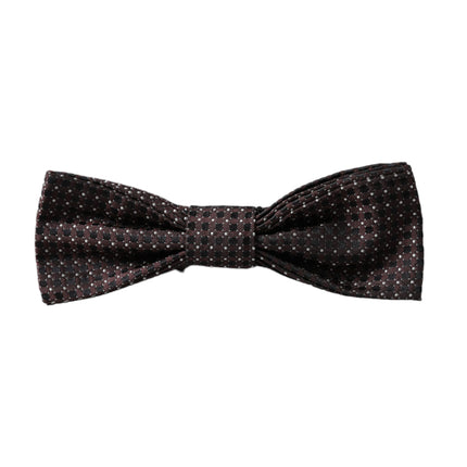 Dolce & Gabbana Brown Fantasy Silk Adjustable Neck Men Papillon Bow Tie