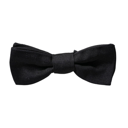 Dolce & Gabbana Black Silk Adjustable Neck Men Bow Tie