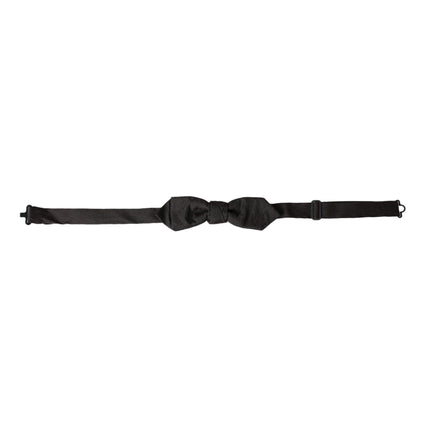 Dolce & Gabbana Black Silk Adjustable Neck Men Bow Tie