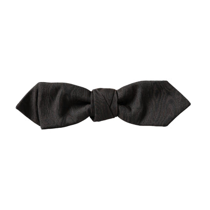 Dolce & Gabbana Black Silk Adjustable Neck Men Bow Tie