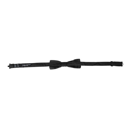 Dolce & Gabbana Black Silk Adjustable Neck Men Bow Tie