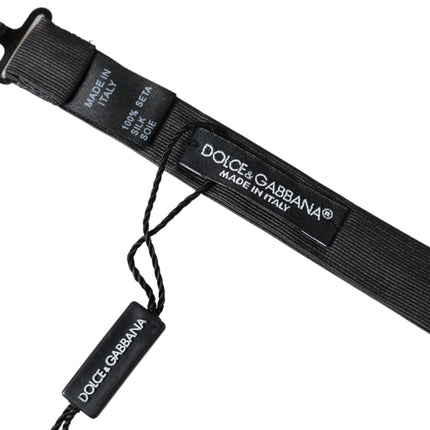 Dolce & Gabbana Black Silk Adjustable Neck Men Bow Tie
