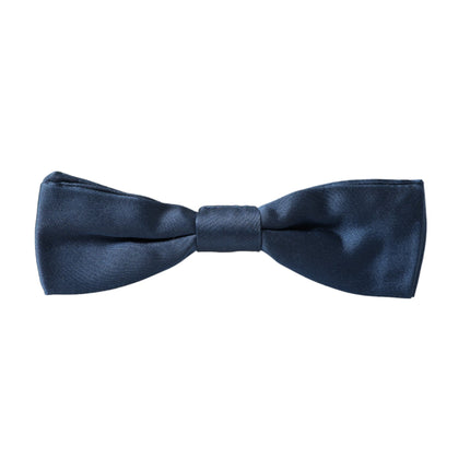 Dolce & Gabbana Blue Satin Silk Adjustable Neck Men Bow Tie