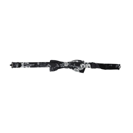 Dolce & Gabbana Black Floral Fantasy Adjustable Neck Men Bow Tie