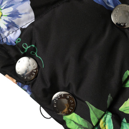Dolce & Gabbana Black Floral Print Whole Head Wrap Hat