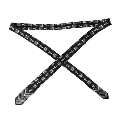 Dolce & Gabbana Black Patterned 100%Silk Adjustable Tie